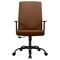 Leisuremod Evander Office Chair in Upholstered Leather & Iron Frame with Swivel & Tilt, Dark Brown EO19DBRL - alternate 4