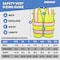 Neiko Safety Vest with Pockets, 3 Pocket, High Visibility Vest, Reflective Strips, Zipper Front 6X-Large 53985A - alternate 2
