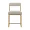 Armen Living Anastasia Dining Chair with Gold Brushed Stainless Steel and Taupe Fabric - Set of 2 LCANSIBGLTP - alternate 3