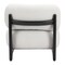 Homeroots 30" White And Black Sherpa And Upholstered Side Chair 572306 - alternate 6