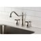 Kingston Brass Double-Handle Widespread Kitchen Faucet, Polished Nickel KB1796BEXLS - alternate 2