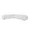 Homeroots White Italian Leather Power Reclining U Shaped Seven Piece Corner Sectional With Console 366362 - alternate 5
