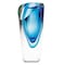 Homeroots 8" Clear and Blue Crystal Table Vase 375782 - alternate 3