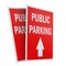 Signmission Public Parking With Up Arrow, A-Frame & 2 Sign Inserts, Heavy-Duty Plastic Frame SBHD-C-2436-Public Parking With Up Arrow - alternate 4