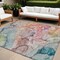 Homeroots 8' X 10' Blue Abstract Washable Indoor Outdoor Area Rug 559174 - alternate 1