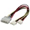 Sanoxy 8in 5.25in Male to Two 3.5in Female Internal Power Y Cable SNX-CBL-PC102-0208 - alternate 2