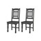 Homeroots Set of Two Black Wood Slat Back Dining Side Chairs 522057 - alternate 4