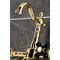 Kingston Brass Two-Handle Wall Mount Bridge Kitchen Faucet, Polished Brass KS2442PKX - alternate 3