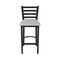 Holland Bar Stool Co 30" Stationary Bar Stool, Black Wrinkle, Graph Seat 40030BW020 - alternate 3