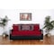 Homeroots 87" Red Polyester Convertible Futon Sleeper Sofa And Toss Pillows With Storage 607144 - alternate 2