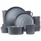 Elama Luxmatte Dark Grey 20 Piece Dinnerware Set EL-LUXMATTE-DG - alternate 1