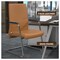 Leisuremod Aleen Office Chair in Upholstered Leather and Iron Frame, Acorn Brown AGO19LBRL - alternate 4
