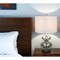 Homeroots 23" Silver Glass Gourd Table Lamp With White Drum Shade 524361 - alternate 1