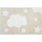 Homeroots 32" White And Beige Cotton Clouds and Stars Youthful Bath Rug 634895 - alternate 3