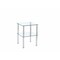 Homeroots Set of Two Clear and Silver Glass and Metal Square End Tables With Shelf, 2PK 635675 - alternate 2