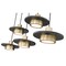Z-Lite Ludo Matte Black + Modern Gold 5 Light Linear Chandelier 829P12-5L-MB-MGLD-LE - alternate 3