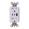 Energetic Lighting White 20 amp Tamper Resistant Duplex Outlet with USB-A, USB-C Charger EUR-52TACC20 - alternate 1