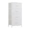 Homeroots 12" White Fabric Wood And Metal Four Drawer Dresser 635723 - alternate 1