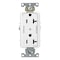Leviton DPl Dup Rec 20A 125V 2MCtrl Self-Gr Wht 16352-2PW - alternate 1