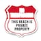 Signmission No Trespassing Shield Sign This Beach Is, 6 inch X 6 inch, Plastic Sign, 2PK SHI-P-2PACK-6-417 - alternate 1