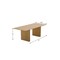 Homeroots 79" Natural Solid Wood Double Pedestal Base Dining Table 721123 - alternate 3