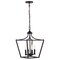 Jonathan Y Camden 13" 4-Light Iron Classic Midcentury Pendant Lantern, Oil Rubbed Bronze JYL7561A - alternate 4