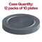 Smarty Had A Party 7.5" Matte Charcoal Gray Round Disposable Plastic Appetizer/Salad Plates (120 Plates), 120PK 4857CHGR-CASE - alternate 4