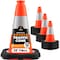 Xpose Safety Traffic Safety Cone, 12 in, PVC, 6 in Reflective Collar, Orange, 12 pk OTC12-4-12-X-S - alternate 1