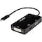 Rocstor USB-C MULTIPORT VIDEO ADAPTER 3-IN-1-HDMI 4K 60HZ VGA DVI-ALUM Y10A250-A1 - alternate 1