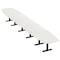 Skutchi Designs Arc Boat Conference Table With Power, 48 in W, 264 in L HAR-ABOT-48X264-T.BK-WA7976-NA - alternate 1