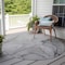Homeroots 8' Round Gray Round Abstract Washable Non Skid Indoor Outdoor Area Rug 559375 - alternate 3