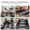 World Rug Gallery Geometric Grid Pattern Shag Area Rug 2 ft x 3 ft Anthracite WR129ANTHRACITE2X3 - alternate 6