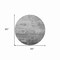 Homeroots 8' Gray And Silver Round Striped Washable Indoor Outdoor Area Rug 610891 - alternate 3