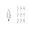 Bulbrite Incandescent C11 Candelabra Screw Base E12 Light Bulb, 40 Watt, Satin, 10PK 861020 - alternate 1