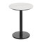 Flash Furniture 24" RND Tabletop, Seamless Surface Technology, White Faux Marble, 18" Round Black Table Height Base ST-RD24-WHMAR-TR18-GG - alternate 1