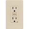 Leviton SmartlockPro Self-Test 15A Light Almond Residential Grade 5-15R GFCI Outlet W/ Screwless Wall Plate C16-GFNT1-0PT - alternate 1