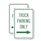 Signmission Reserved Parking Sign Truck Parking Only with Right Arr, 18'' X 24'', Heavy Gauge Aluminum, 2PK A-1824-2PACK-23029 - alternate 1