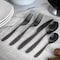 Megachef La Vague 20 Piece Flatware Utensil Set, Stainless Steel Service for 4 in Matte Black MCFW-LA VAGUE-MATTEBLACK - alternate 2
