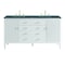 James Martin Vanities Myrrin 60'' D Vanity, Bright White w/ Parisien Bleu Silestone Top w/FreePower Wireless Charger 485-V60D-BW-FPBL - alternate 1
