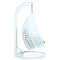 Leisuremod White Wicker Hanging 2 person Egg Swing Chair with Light Grey Cushions ESCW-57LGR - alternate 5