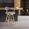 Armen Living Justin 30in Swivel Bar Stool with Gold Brushed Stainless Steel and Anchor Gray Fabric LCJTBABGLAGRY30 - alternate 4
