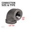 B & K STZ Industries 3/8 in. FIP each X 3/8 in. D FIP Black Malleable Iron 90 Degree Elbow 310E90-38 - alternate 5