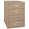 Fireking 4 Drawer, 1 Hr Fire, Vertical, 25" wide for Card Check & Notes Tan 4-2536-CTN - alternate 1