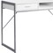Homeroots 48" White and Silver Computer Desk With Two Drawers 333486 - alternate 3