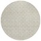 Homeroots 8' Beige And Ivory Round Geometric Washable Indoor Outdoor Area Rug 596161 - alternate 4
