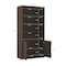 Manhattan Comfort Rivington 40in Bookcase Cabinet in Walnut - Set of 3 3-BC006-BR - alternate 2