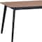 Homeroots 59" Walnut and Black Wood Dining Table 631302 - alternate 4
