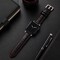 Elegani Alligator-Embossed Leather Band Compatible with Apple Watch 41mm, Black/Red, Silver Buckle LATPAM-BLKRED-SLV-41 - alternate 3
