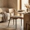 Leisuremod Dilenny Faux Leather Dining Chair - Modern Padded Side Chair with Steel Legs DC49TP - alternate 3