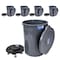 Magnum Tool Gray 44 Gallon Trash Can Set, Trash Can, Quiet Dolly, and Reinforced Lid, 5 Set CMTC-CLD0-44G05 - alternate 1